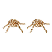 Load image into Gallery viewer, TRIBAL ZONE KNOT  GOLDEN STUD EARRING