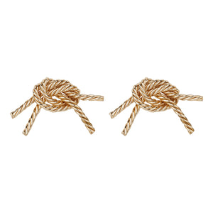 TRIBAL ZONE KNOT  GOLDEN STUD EARRING