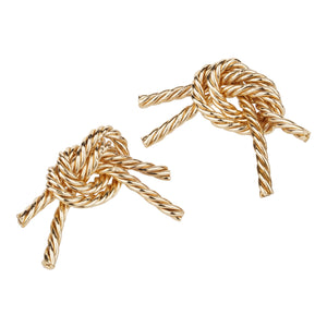 TRIBAL ZONE KNOT  GOLDEN STUD EARRING