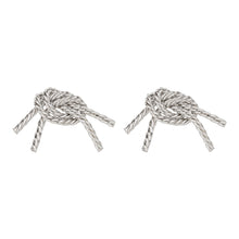 Load image into Gallery viewer, TRIBAL ZONE KNOT  SILVER  STUD EARRING