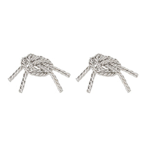 TRIBAL ZONE KNOT  SILVER  STUD EARRING