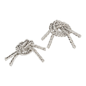 TRIBAL ZONE KNOT  SILVER  STUD EARRING