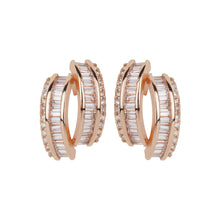 Load image into Gallery viewer, TRIBAL ZONE DAZZILING ROSE GOLD CZ STONE STUD EARRING