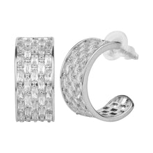 Load image into Gallery viewer, TRIBAL ZONE STUNNING CZ STONE SILVER  STUD EARRING