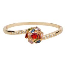 Load image into Gallery viewer, TRIBAL ZONE CLASSY MULTICOLOR FLORAL BANGLE ROSE GOLD BRECELATE