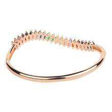 Load image into Gallery viewer, TRIBAL ZONE ELEGNT MULTICOLOR STONE BANGLE ROSE GOLD  BRECELATE