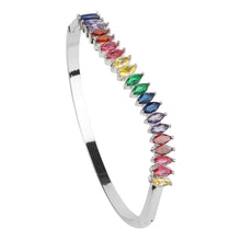 Load image into Gallery viewer, TRIBAL ZONE ELEGNT MULTICOLOR STONE BANGLE SILVER  BRECELATE