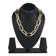 Load image into Gallery viewer, TRIBAL ZONE CLASSY LINK  CHAIN GOLDEN NECKLACE