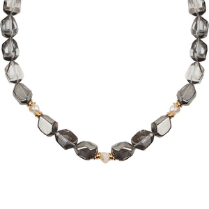 TRIBAL ZONE ELEGANT SEA STONE MATINEE NECKLACE