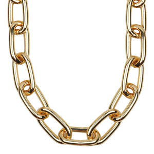 TRIBAL ZONE CLASSY LINK  CHAIN GOLDEN NECKLACE