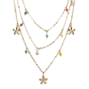 HAUTE CURRY PRETTY MATINEE FLORAL NECKLACE