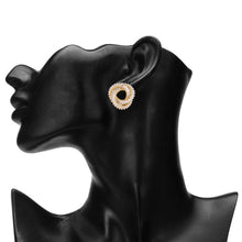 Load image into Gallery viewer, Gold-Plated Twisted Spiral Cubic Zirconia Stud Earrings