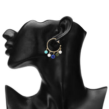 Load image into Gallery viewer, TRIBAL ZONE FANCY BEADED C HOOP EARRING