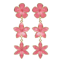 Load image into Gallery viewer, TRIBAL ZONE PRETTY STYLISH PINK FLORAL DANGLER EARRING