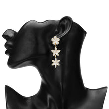 Load image into Gallery viewer, TRIBAL ZONE PREETY STYLISH WHITE  FLORAL DANGLER EARRING
