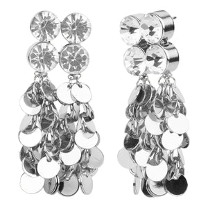 TRIBAL ZONE EXCLUSIVE  BEAUTIFUL SILVER DROP EARRING