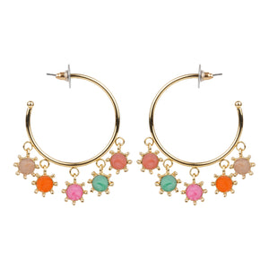 TRIBAL ZONE FRILLY C HOOP EARRING