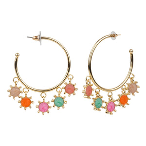 TRIBAL ZONE FRILLY C HOOP EARRING