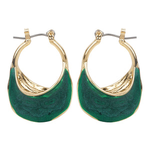 TRIBAL ZONE CHIC GREEN PLUG EARRING