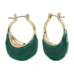 TRIBAL ZONE CHIC GREEN PLUG EARRING