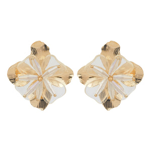 TRIBAL ZONE BEAUTIFUL FLORAL STUD EARRING
