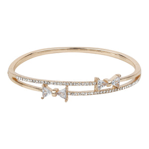 TRIBAL ZONE PREETY   BOW  GOLDEN BANGLE