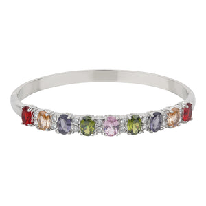 TRIBAL ZONE ELEGANT SILVER BANGLE