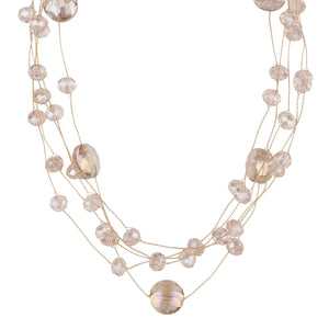 TRIBAL ZONE BUBBLE WITH PINK PERAL NECKLACE