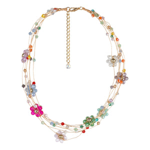 TRIBAL ZONE PREETY FLORAL NECKLACE