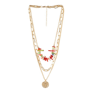TRIBAL ZONE GOLDEN  ELEGANT EVIL EYE MATINEE