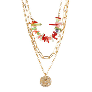 TRIBAL ZONE GOLDEN  ELEGANT EVIL EYE MATINEE