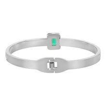 Load image into Gallery viewer, Emerald Halo Baguette Bangle