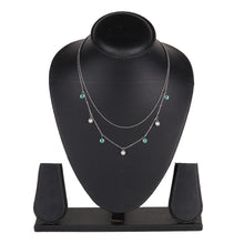 Load image into Gallery viewer, Silver Multi-Strand Evil Eye &amp; Pearl Necklace