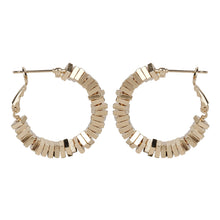 Load image into Gallery viewer, Geometric Gold Segmented Hoop Earrings
