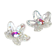 Load image into Gallery viewer, Iridescent Crystal Flower Stud Earrings