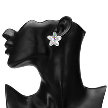 Load image into Gallery viewer, Iridescent Crystal Flower Stud Earrings