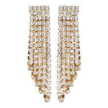 Load image into Gallery viewer, TRIBAL ZONE GOLDEN CZ STONE PARTY WEAR STUD EARRING