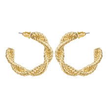 Load image into Gallery viewer, TRIBAL ZONE GOLDEN C HOOP EARRIMG