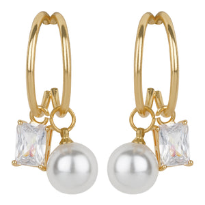 TRIBAL ZONE LOVELY C HOOP GOLDEN EARRING