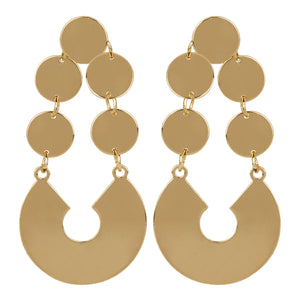 TRIBAL ZONE GOLDEN STYLISH DROP EARRING