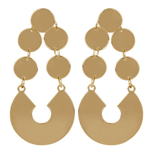 TRIBAL ZONE GOLDEN STYLISH DROP EARRING