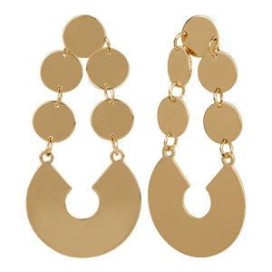 TRIBAL ZONE GOLDEN STYLISH DROP EARRING