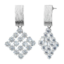 Load image into Gallery viewer, TRIBAL ZONE STUNNING SLIVER  DIAMOND SHAPE EARRING