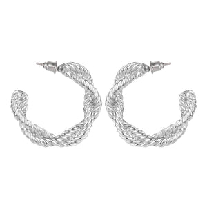 TRIBAL ZONE SLIVER  C HOOP EARRIMG