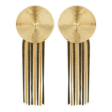 Load image into Gallery viewer, TRIBAL ZONE ARABIC GOLDEN DROP EARRING