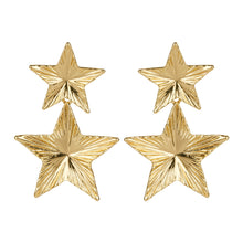 Load image into Gallery viewer, TRIBAL ZONE STAR DANGLE GOLDEN EARRING