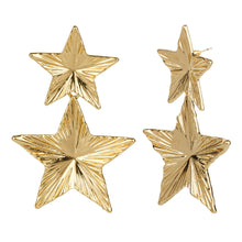 Load image into Gallery viewer, TRIBAL ZONE STAR DANGLE GOLDEN EARRING