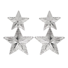 Load image into Gallery viewer, TRIBAL ZONE STAR DANGLE SLIVER  EARRING