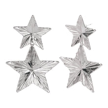 Load image into Gallery viewer, TRIBAL ZONE STAR DANGLE SLIVER  EARRING