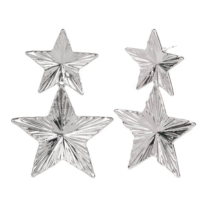 TRIBAL ZONE STAR DANGLE SLIVER  EARRING